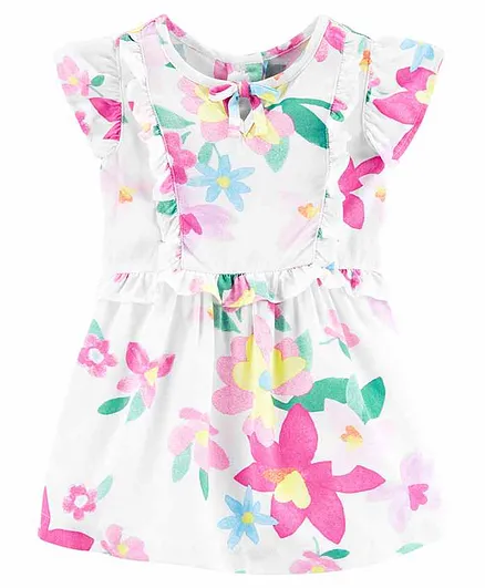 Carter's Floral Flutter Dress with Bloomer - Multicolor