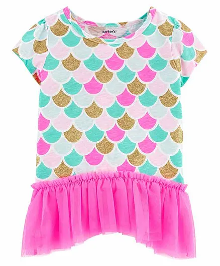 Carter's Mermaid Peplum Top - Pink