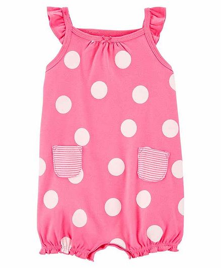 Carter's Crab Cotton Romper - Pink
