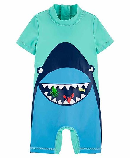 Carter's 1-Piece Shark Rashguard - Green