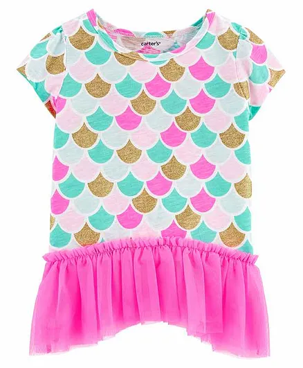 Carter's Mermaid Peplum Top - Pink