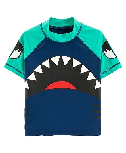 Carter's Shark Rashguard - Blue Green