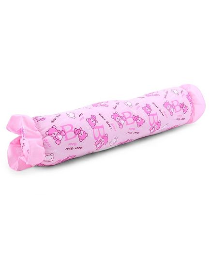 Baby Bolster Bear Print - Pink
