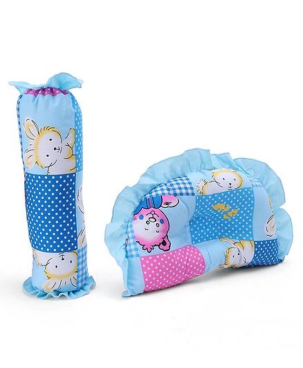Baby Pillow & Bolster Set baby balloon Print - Blue