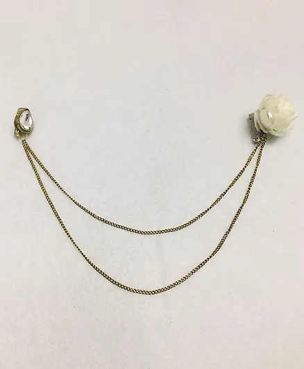 Funkrafts Rose Design Broach - Golden