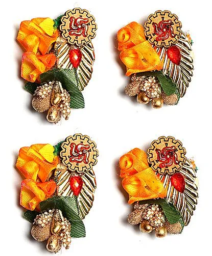 Passion Petals Acrylic Handicraft Designer Ethnic Wall Decor - Set of 4