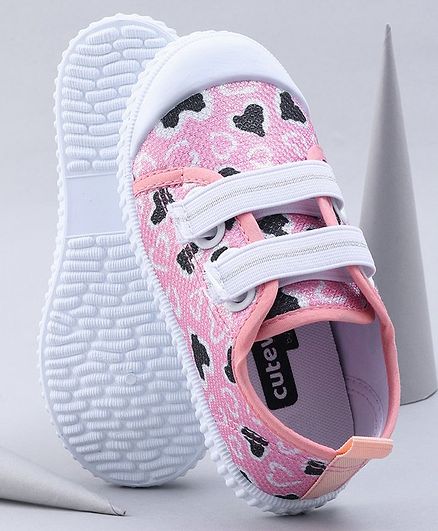 Cute Walk by Babyhug Printed Casual Shoes - Pink