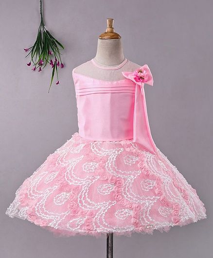 Enfance Embroidered Sleeveless Dress - Pink