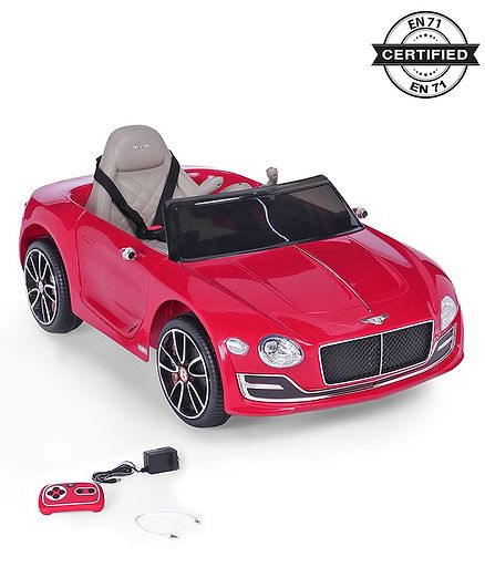 Battery Operated Ride On Bentley Car With Parental Remote - Red