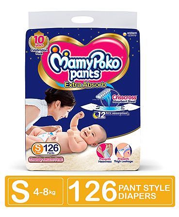 MamyPoko Pant Style Diapers Small - 126 Pieces