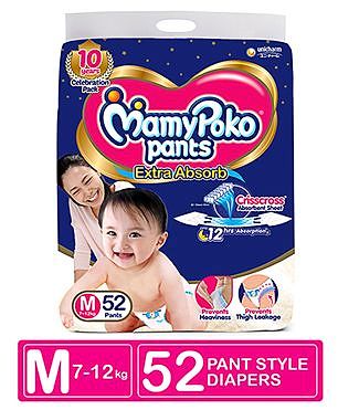 MamyPoko Pant Style Diapers Medium - 52 Pieces
