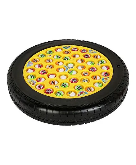 Webby Musical Tyre Fishing Game - Black Yellow