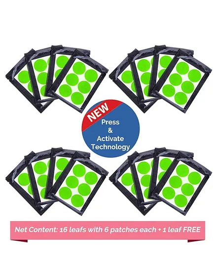 Safe-O-Kid Mosquito Repellent Patches Green - 96 Pieces