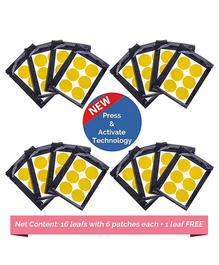 Safe-O-Kid Mosquito Repellent Patches Yellow - 96 Pieces