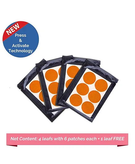 Safe-O-Kid Mosquito Repellent Patches Orange - 24 Pieces