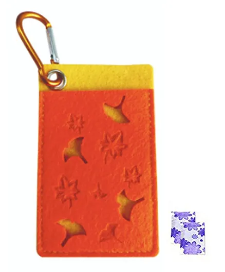 Safe-O-Kid Mosquito Repellent Pouch Flower Design With Two Refills - Orange