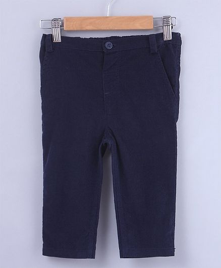 Beebay Solid Full Length Trousers - Navy Blue