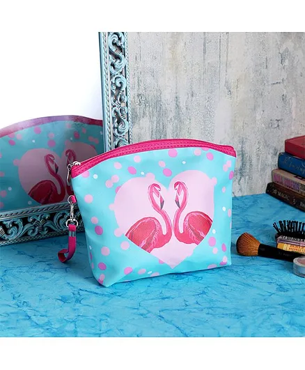 Quirky Monkey Flamingo Duck Print Multipurpose Pouch - Multicolor
