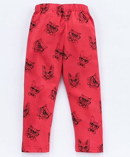 Doreme Full Length Leggings Multi Print Pack of 2 - Black Red