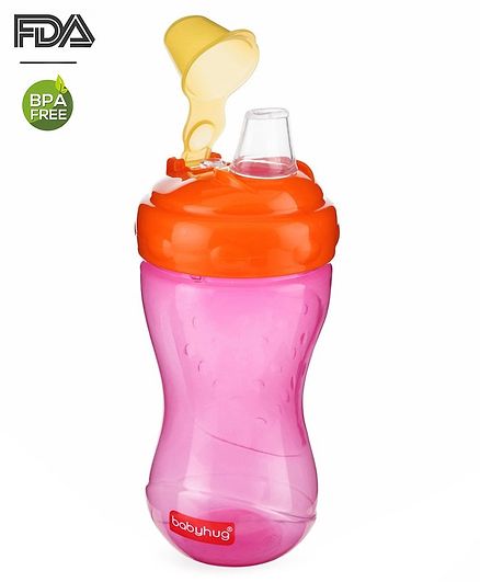 Babyhug Ergo Grip Soft Spout Sipper - Pink Orange