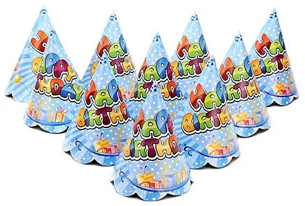 Karmallys Paper Caps With Birthday Balloon - 15 cm