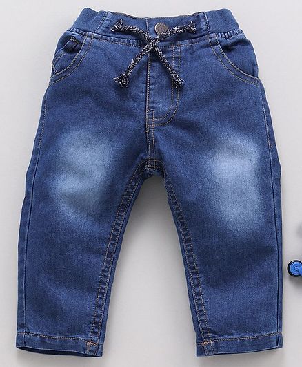 Cucumber Full Length Jeans With Drawstring - Blue