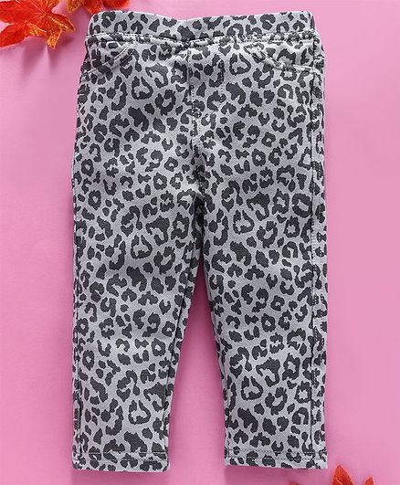 Fox Baby Leggings Leopard Print - Grey