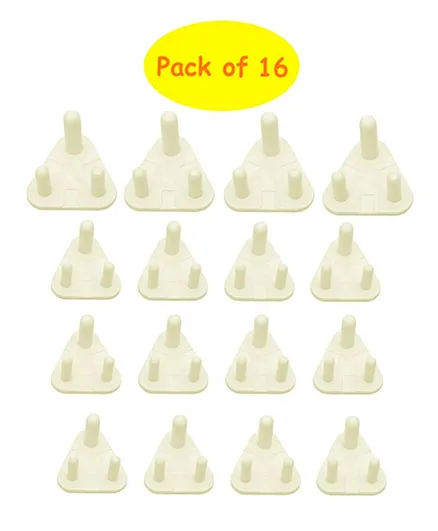 Syga Indian Plug Non Inflammable Electrical Socket Cover Cream - Pack of 16