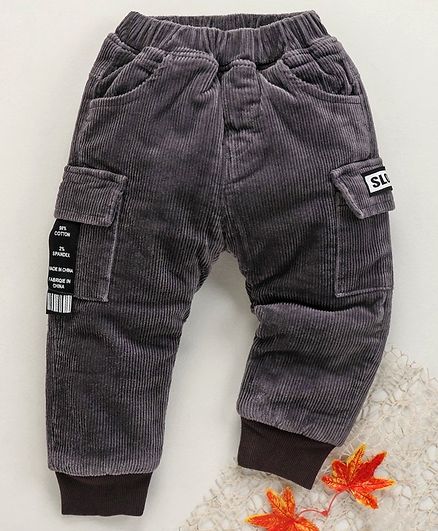 Kookie Kids Full Length Corduroy Pants - Grey
