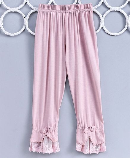 Kookie Kids Full Length Solid Color Leggings - Light Pink