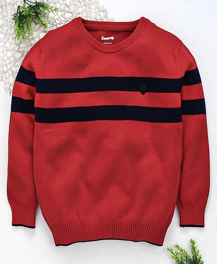 Smarty Full Sleeves Sweater - Red