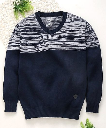 Smarty Full Sleeves Sweater - Navy Blue
