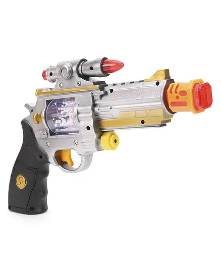 Laser Sound Toy Gun - Yellow Silver