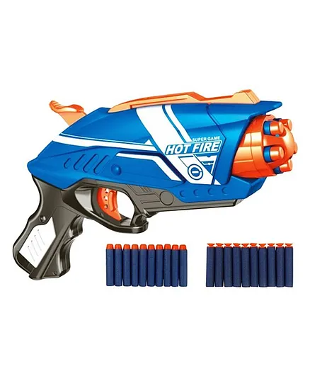 YAMAMA Blaze Storm Soft Toy Gun With 10 Foam Bullets - Blue Orange