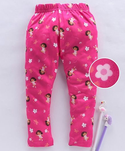 Eteenz Full Length Leggings Dora Print - Pink