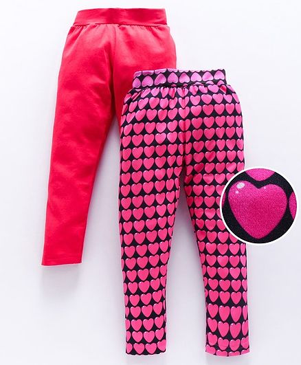 Eteenz Full Length Leggings Pack of 2 - Black Red