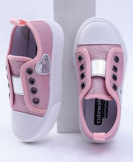 Cute Walk by Babyhug Canvas Shoes - Pink