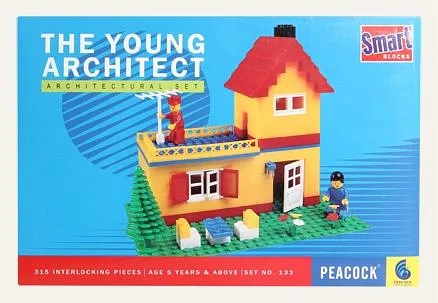 Peacock Smart Interlocking Blocks The Young Architect - 315 Pieces