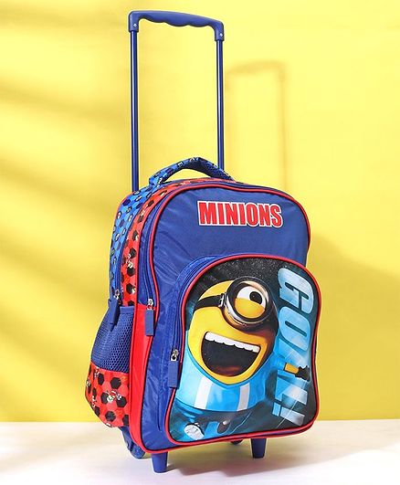 Minions Trolley School Bag Blue - 16 inches