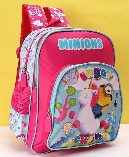 Minions School Bag Pink - 14 Inches