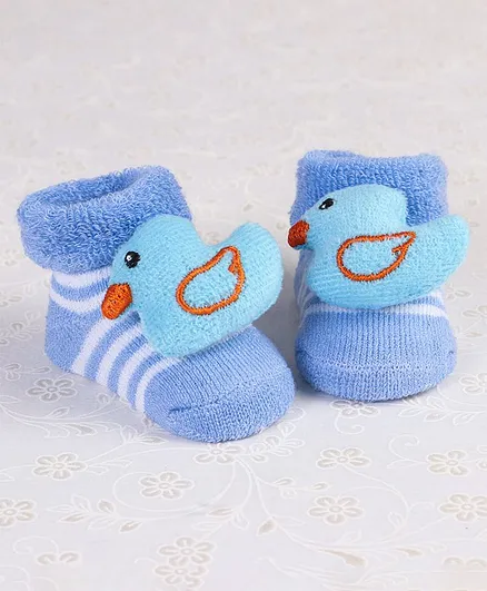 Cute Walk by Babyhug Socks Shoes Duck Motif - Blue