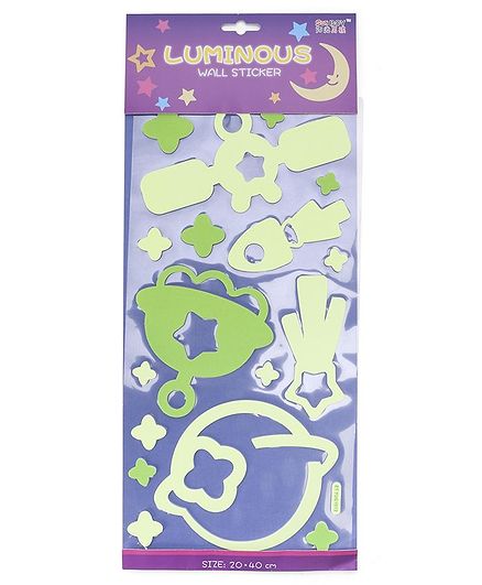 Luminous Wall Stickers & Decals Solar System Shape - Green