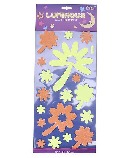 Luminous Wall Stickers & Decals Flower Shape - Green Orange