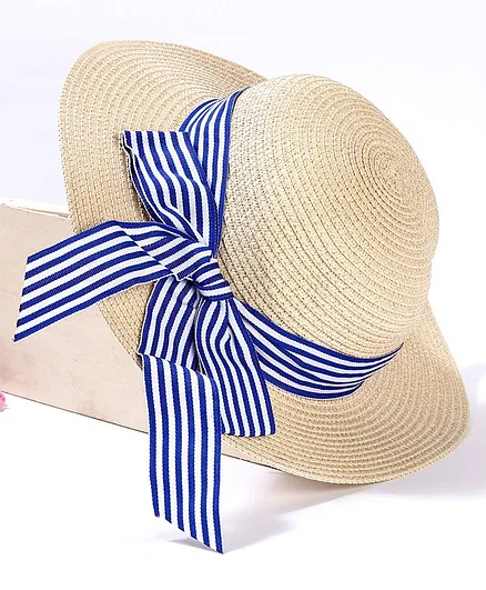 Babyhug Hat Ribbon Embellished - Cream