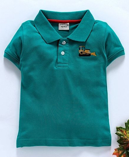 Wonderchild Short Sleeves Bulldozer Patch Tee - Green