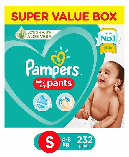 Pampers Pant Style Diapers Super Value Pack Small Size - 232 Pieces