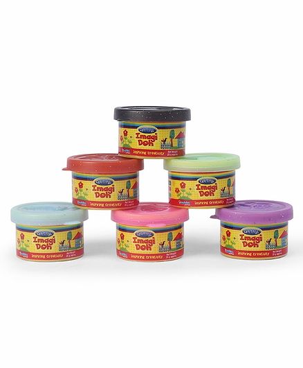 Imagician Playthings Mega Joy Pack Glitter & Sparkle Multicolour Pack of 6 - 25 Grams Each