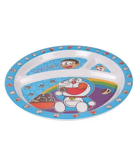 Doraemon 3 Partition Plate - Blue