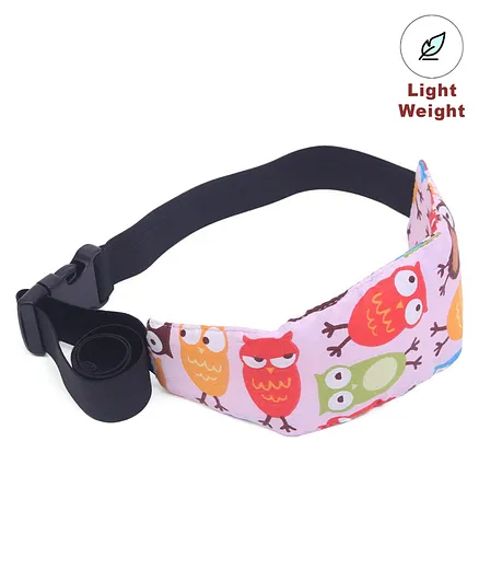 Car Seat Baby Sleep Head Support Owl Print - Pink