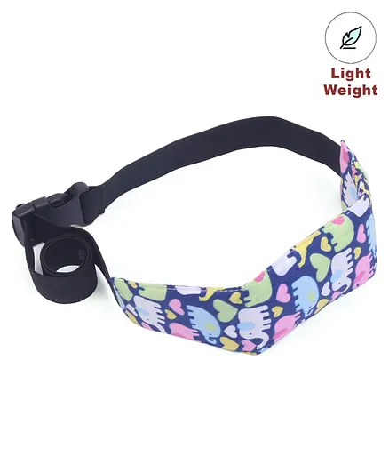 Car Seat Baby Sleep Head Support Elephant Print - Blue